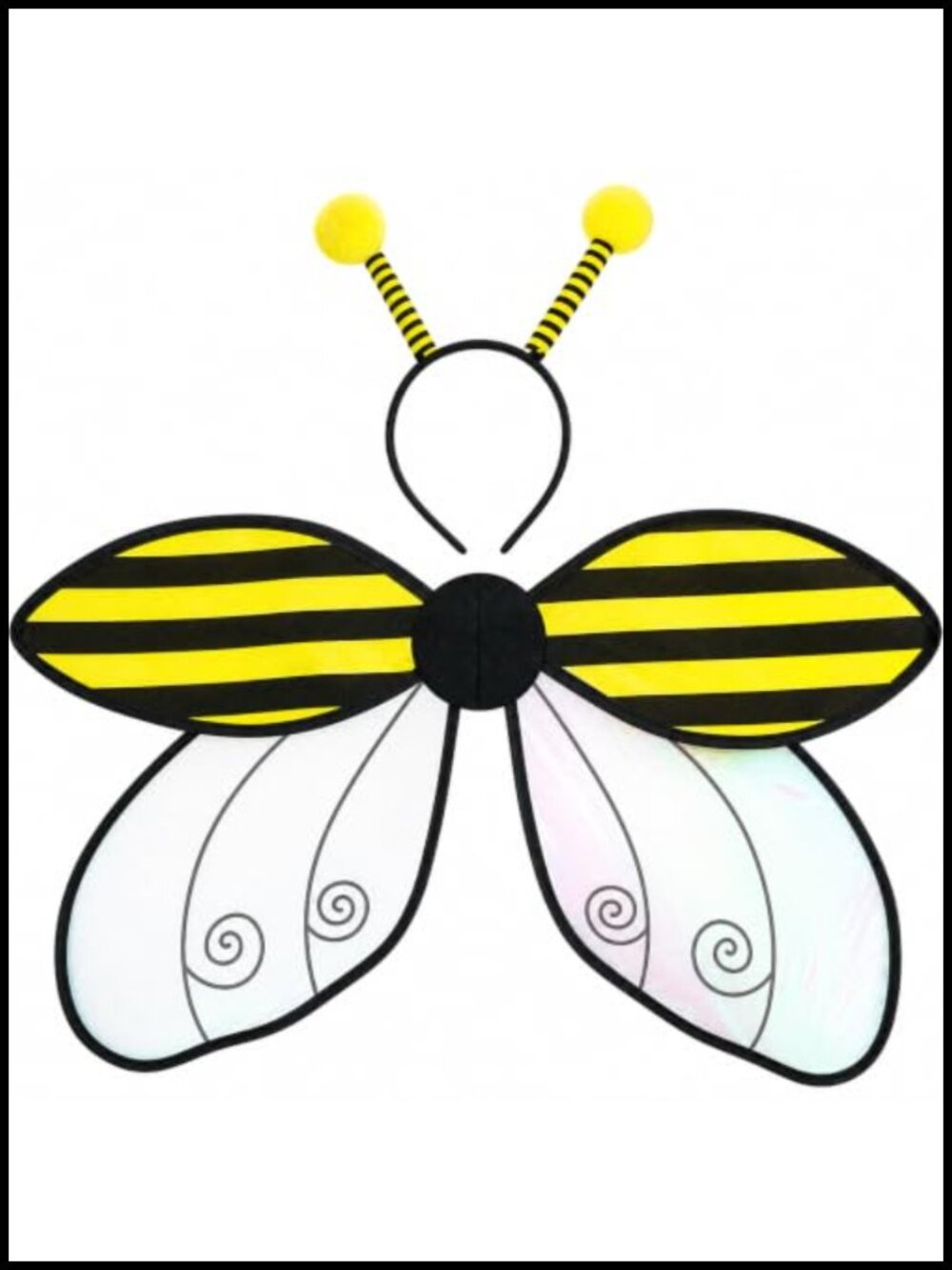 Kids Ladybug Bee Wings Costume Set with Headband Dress Up Cosplay